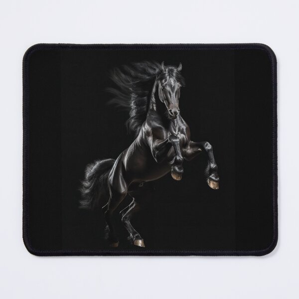 Item preview, Rearing Black Stallion Portrait designed and sold by CritterWisdom.