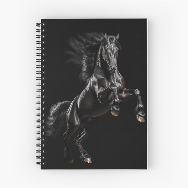 Item preview, Rearing Black Stallion Portrait designed and sold by CritterWisdom.