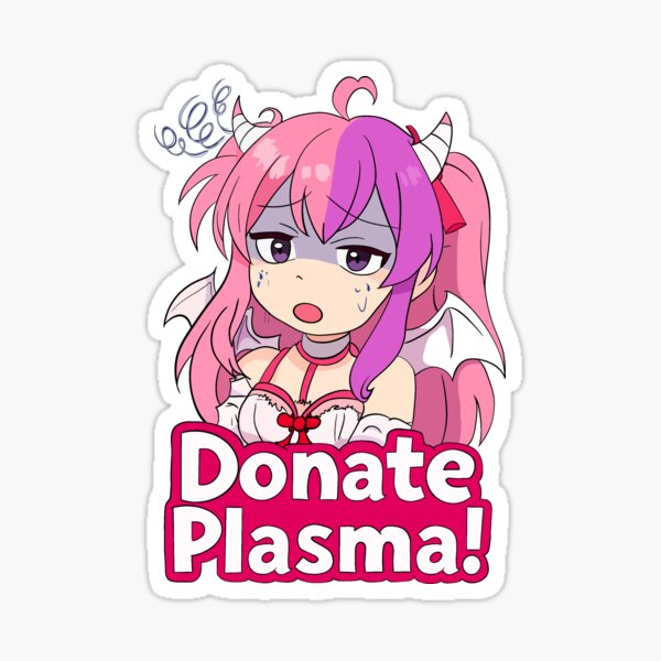 Item preview, Ironmouse Mario Party Style Sticker "Donate plasma!" Post Donation Dizzy Edition designed and sold by Fresh Oshi Pressed.