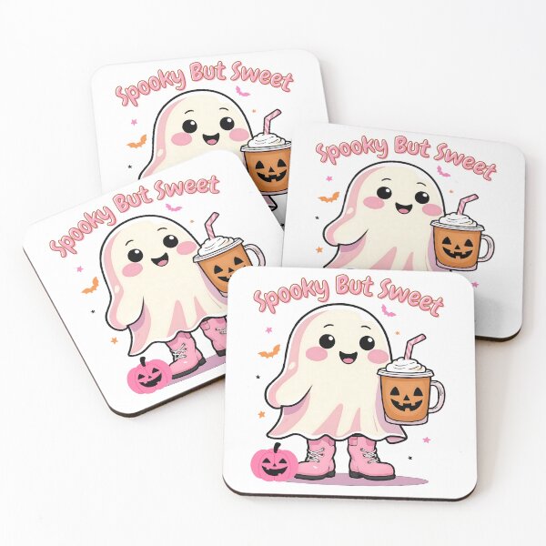 Item preview, Spooky But Sweet Pink Ghost Halloween Mug designed and sold by HeyvStudio.