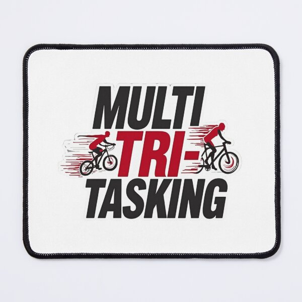 Item preview, Multi TRI-Tasking | Funny Triathlon Swim-Bike-Run Design designed and sold by Triathlongram.