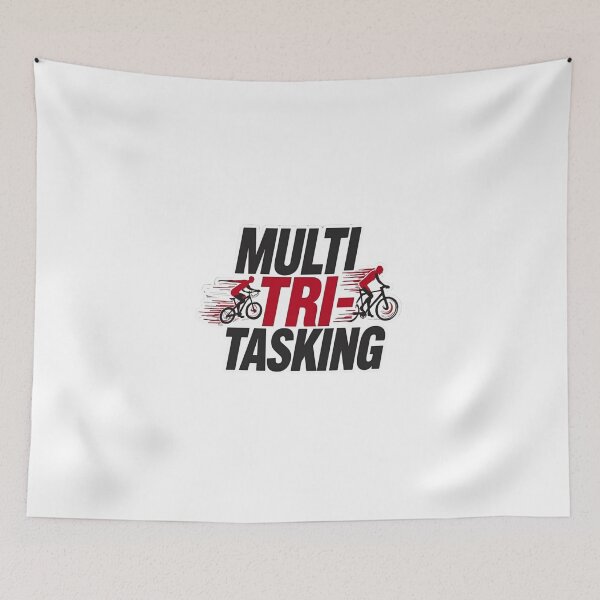 Item preview, Multi TRI-Tasking | Funny Triathlon Swim-Bike-Run Design designed and sold by Triathlongram.