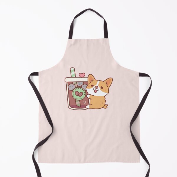 Item preview, Cute Corgi Puppy Hugging Iced Coffee designed and sold by rustydoodle.