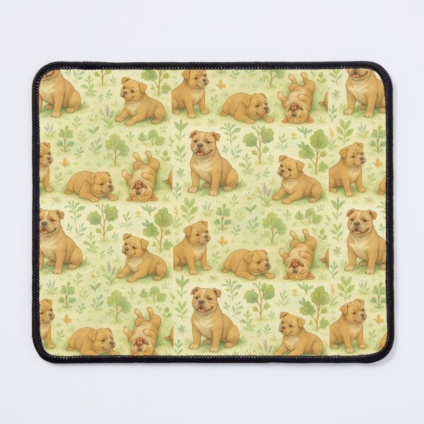 Item preview, American Bully Puppies Seamless Nature Pattern designed and sold by Best-Art-32.