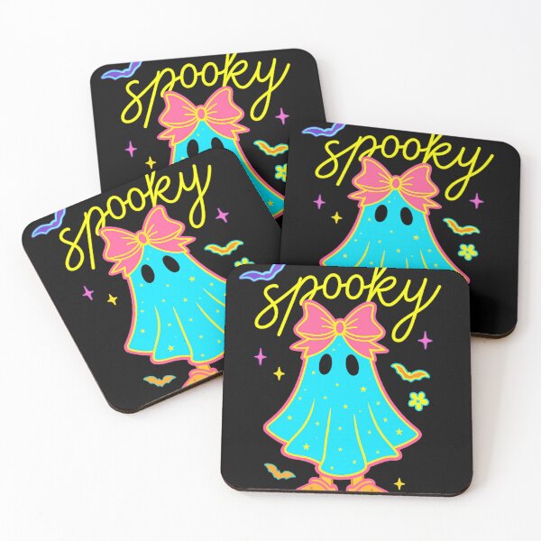Item preview, Bright Neon Ghost with Bow and Spooky Style designed and sold by haitrieuic96.