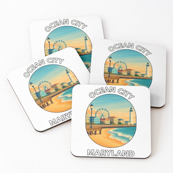Item preview, Ocean City Maryland Travel Poster – Beach Boardwalk & Summer Vibes designed and sold by inkNext.