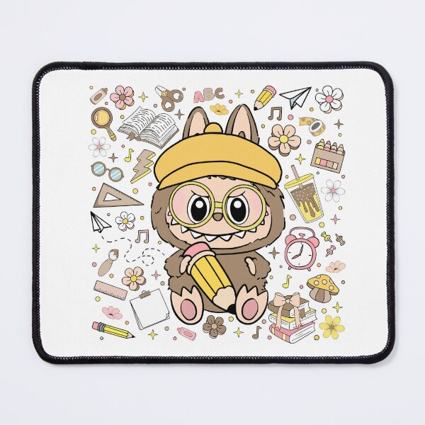 Item preview, Brown Fluffy Bunny Holding Pencil – School Edition designed and sold by HasHs.