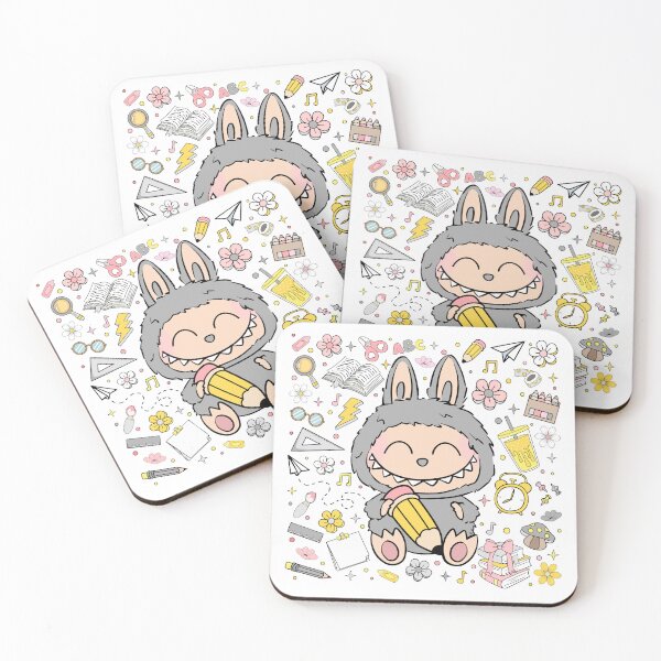 Item preview, Smiling Gray Bunny – Cute School Animal Art designed and sold by HasHs.