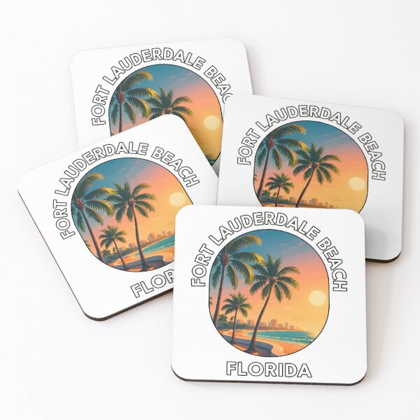 Item preview, Fort Lauderdale Beach Florida – Tropical Travel Poster Art designed and sold by inkNext.