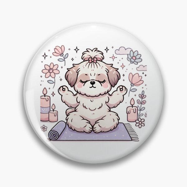 Item preview, Meditating Puppy with Zen Vibes designed and sold by Wish & Wonder.