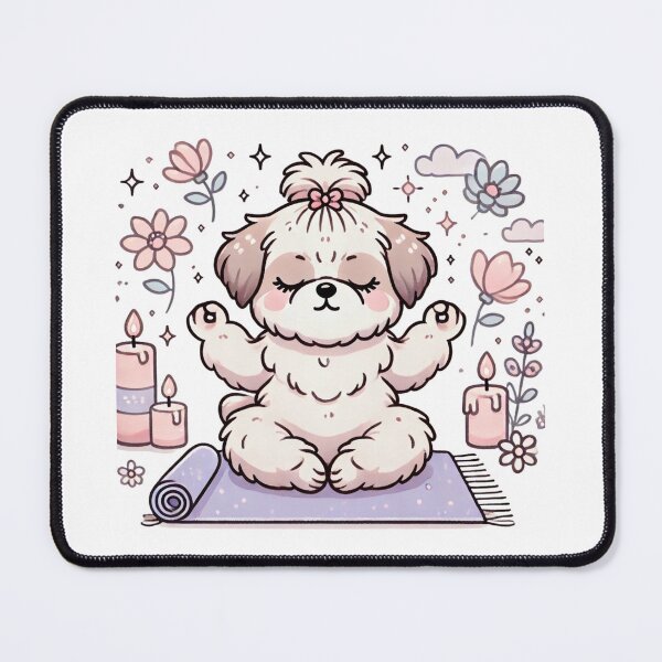 Item preview, Meditating Puppy with Zen Vibes designed and sold by Wish & Wonder.