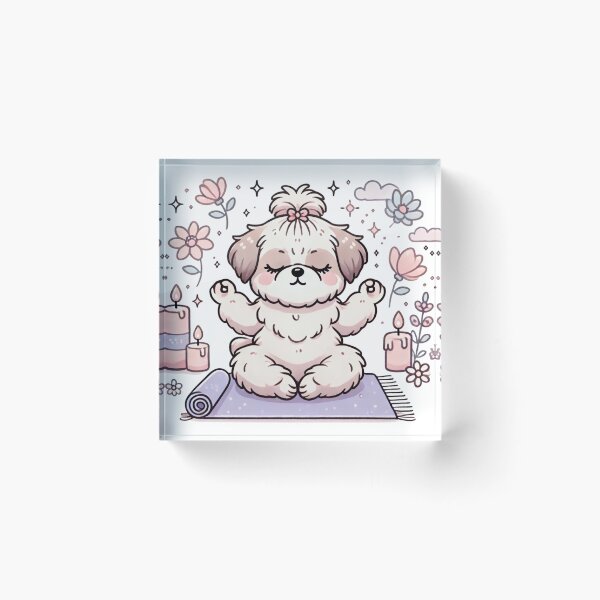 Item preview, Meditating Puppy with Zen Vibes designed and sold by Wish & Wonder.