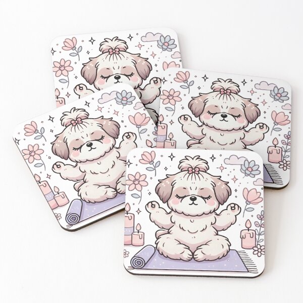 Item preview, Meditating Puppy with Zen Vibes designed and sold by Wish & Wonder.