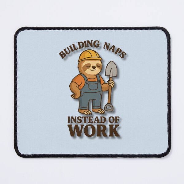 Item preview, Building Naps Instead of Work – Funny Lazy Sloth Construction Design designed and sold by konthai.familyart.