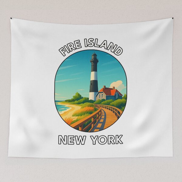 Item preview, Fire Island Lighthouse – New York Coastal Art designed and sold by inkNext.