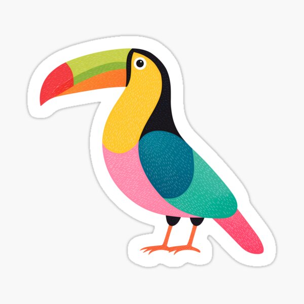 Item preview, Colorful Toucan Bird – Tropical Jungle Exotic Wildlife Art designed and sold by BobaBunny76.