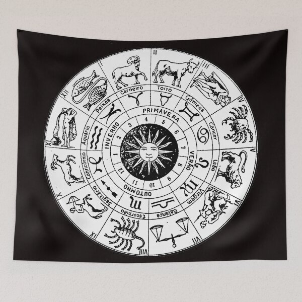 Item preview, Vintage Zodiac Chart designed and sold by ViaARTfactory.