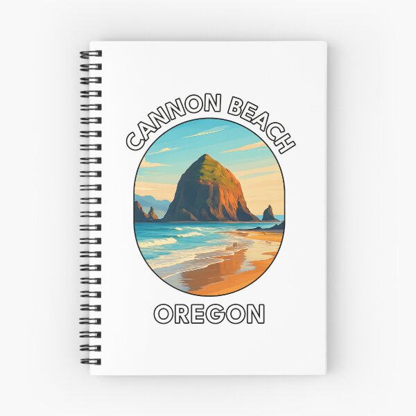 Item preview, Cannon Beach Oregon Travel Poster – Haystack Rock Coastal Sunset designed and sold by inkNext.