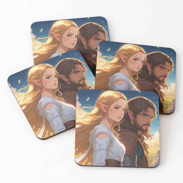 Item preview, Elven Princess & Mortal Warrior – Eternal Fantasy Love designed and sold by NEKKI Originals.