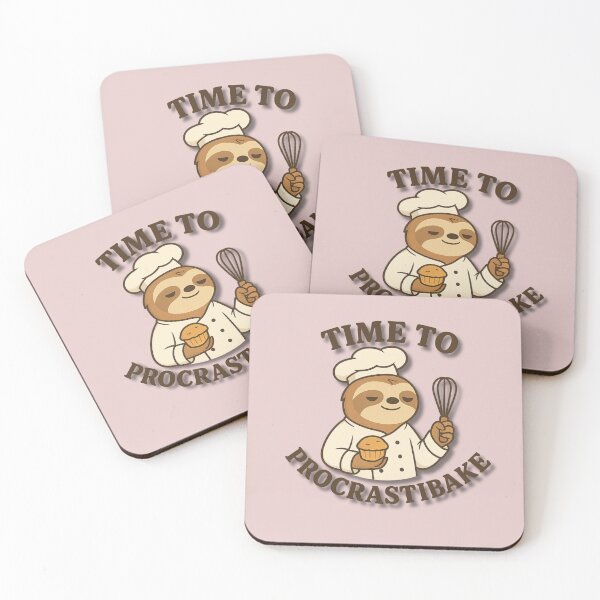 Item preview, Time to Procrastibake – Funny Sloth Baking Design designed and sold by konthai.familyart.