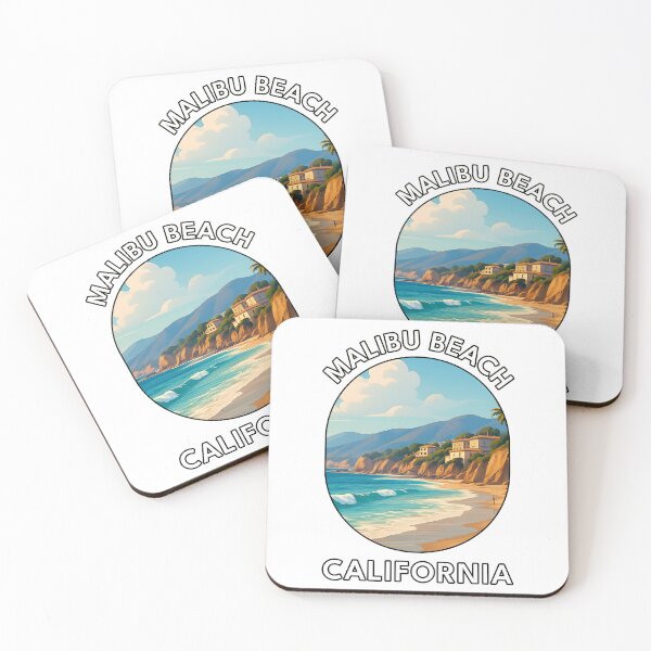 Item preview, Malibu Beach California Sunset – Vintage Travel Poster designed and sold by inkNext.