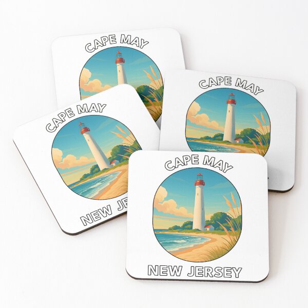 Item preview, Cape May New Jersey Vintage Travel Poster – Coastal Beach Art designed and sold by inkNext.
