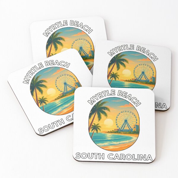 Item preview, Myrtle Beach South Carolina Vintage Travel Poster – Coastal Art & Souvenir designed and sold by inkNext.