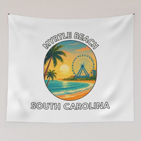 Item preview, Myrtle Beach South Carolina Vintage Travel Poster – Coastal Art & Souvenir designed and sold by inkNext.