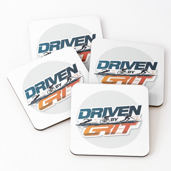 Item preview, Driven by Grit | Triathlon Motivation Swim-Bike-Run Design designed and sold by Triathlongram.