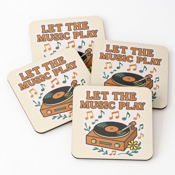 Item preview, Let the Music Play - Retro Vinyl Record designed and sold by Myra365Art.