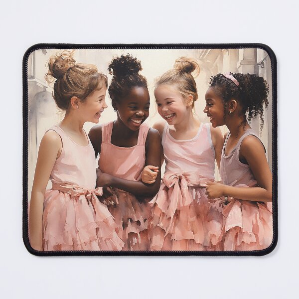 Item preview, En Pointe Ensemble - A Happy Gathering Of Young Ballerinas - Children Art - Watercolor Art designed and sold by CastleBySea.