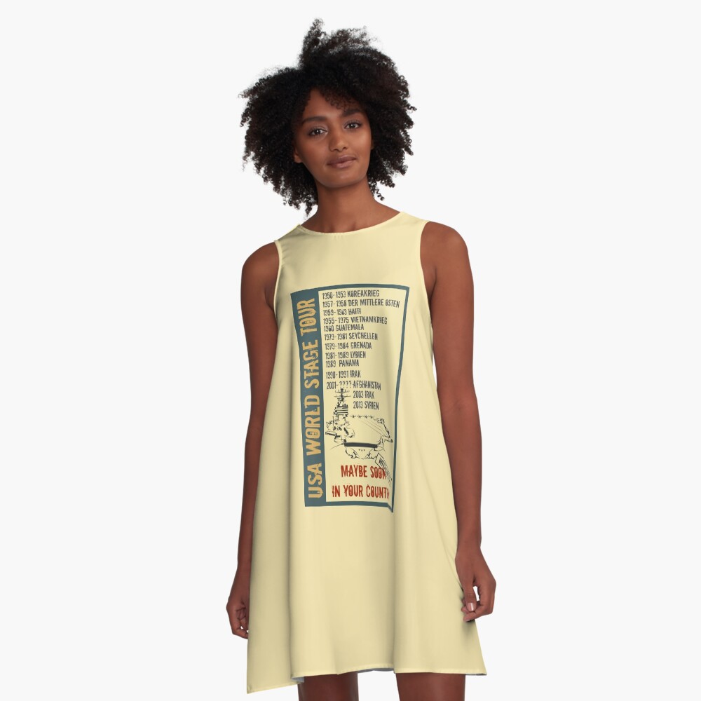 USA World Stage Tour A-Linien Kleid