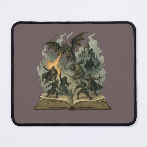 Item preview, Epic Fantasy Book Battle T‑Shirt Art designed and sold by Neon Nightmare.