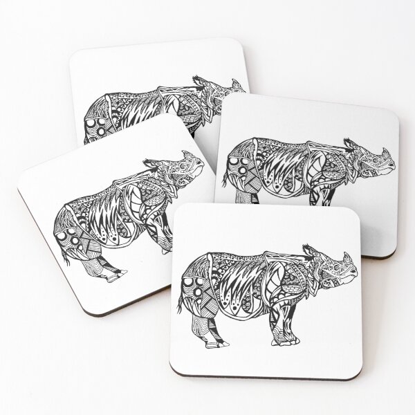 Item preview, Greater one-horned rhino designed and sold by WildForLife.
