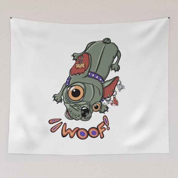 Item preview, "Woof!" says Maxim 1 | Punk French Bulldog designed and sold by LiseHoltArt.