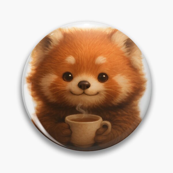 Item preview, Cozy Red Panda Tea Time - Fluffy Friend designed and sold by PufftailStudio.