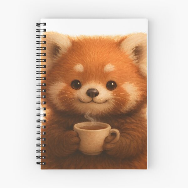 Item preview, Cozy Red Panda Tea Time - Fluffy Friend designed and sold by PufftailStudio.