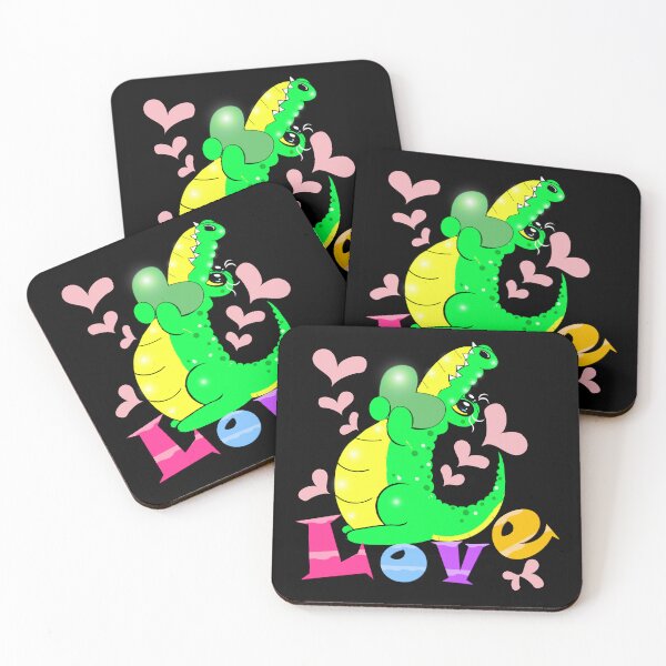 Item preview, Happy alligator holding heart  designed and sold by Shirley cute art .