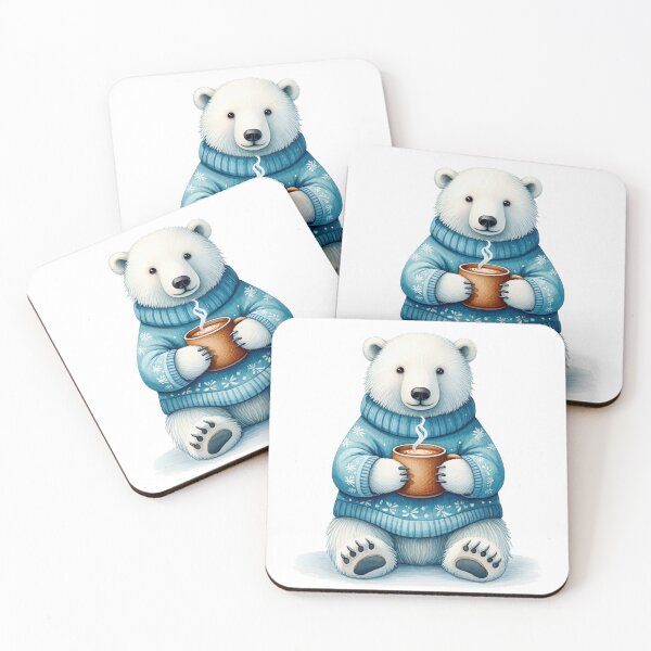 Item preview, Cozy Polar Bear in Winter Sweater designed and sold by CalmMatterStudio.