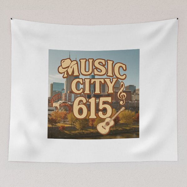 Item preview, Music City 615 – Nashville Skyline Country Design designed and sold by Flash Stop.
