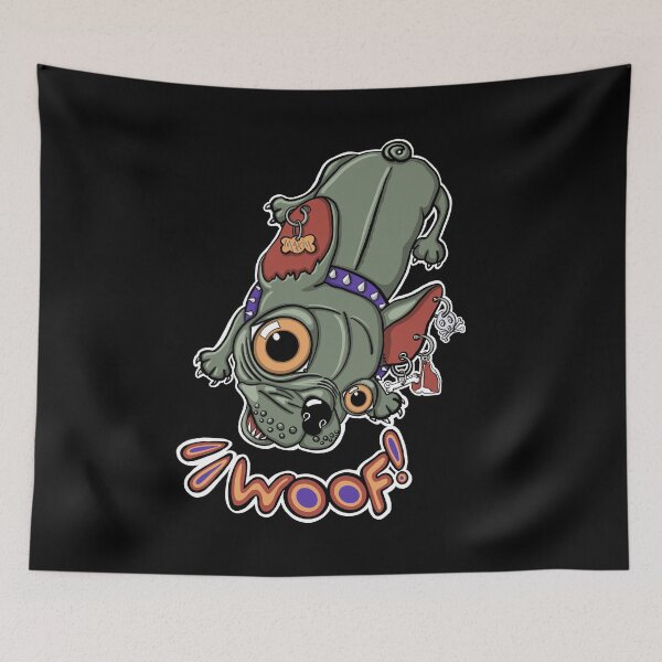 Item preview, "Woof!" says Maxim 2 | Punk French Bulldog designed and sold by LiseHoltArt.