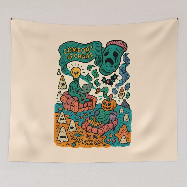 Item preview, Comfort is Chaos – Distorted Halloween Comfort designed and sold by Drawian Studio.