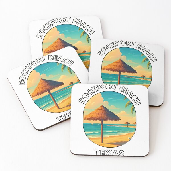 Item preview, Rockport Beach Texas Vintage Travel Poster – Coastal Wall Art & Stickers designed and sold by inkNext.