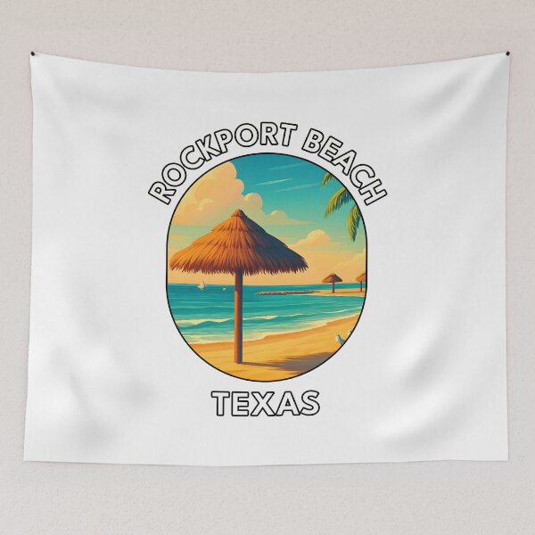 Item preview, Rockport Beach Texas Vintage Travel Poster – Coastal Wall Art & Stickers designed and sold by inkNext.