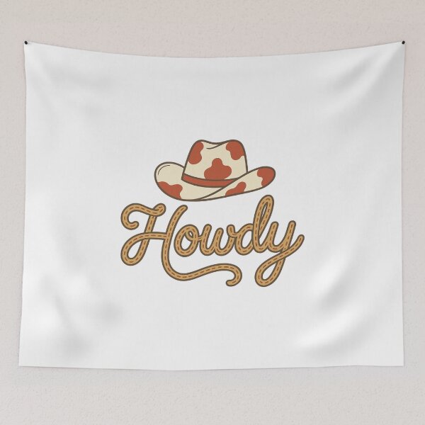 Item preview, Howdy Cow Print Cowboy Hat Western designed and sold by Adrian Kane.
