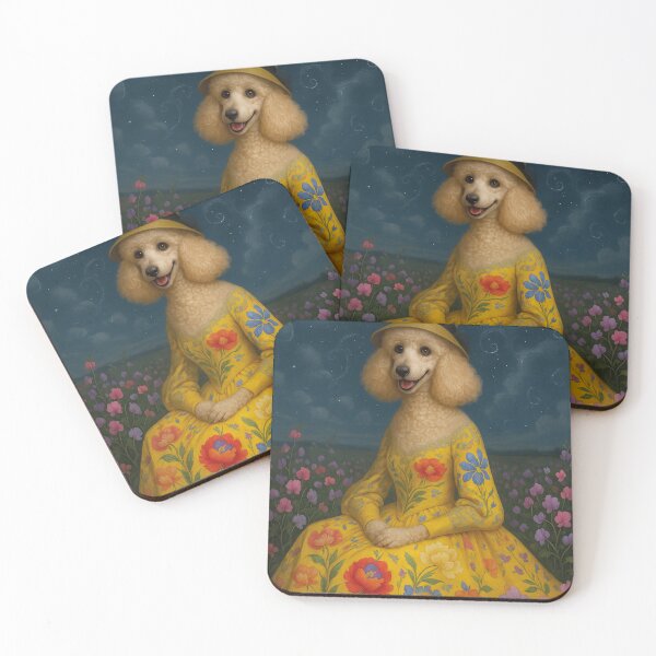 Item preview, elegant poodle lady in the moonlight designed and sold by Mauswohn.