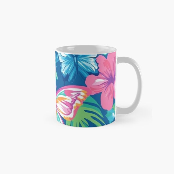 Item preview, Tropical colourful Butterflies & Florals Painting designed and sold by ScorpioSunStudio.