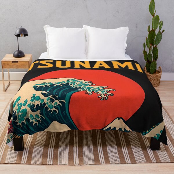 Item preview, The Great Wave off Kanagawa with tsunami and sunset designed and sold by paulrommer.