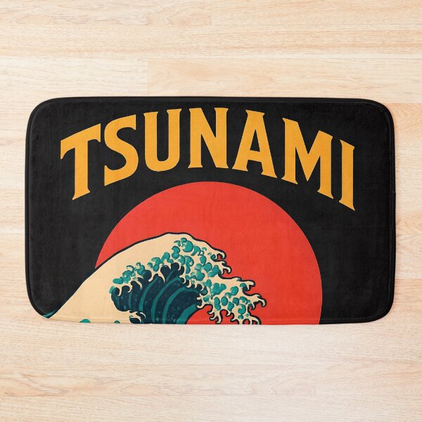 Item preview, The Great Wave off Kanagawa with tsunami and sunset designed and sold by paulrommer.