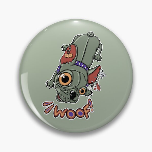 Item preview, "Woof!" says Maxim 3 | Punk French Bulldog designed and sold by LiseHoltArt.